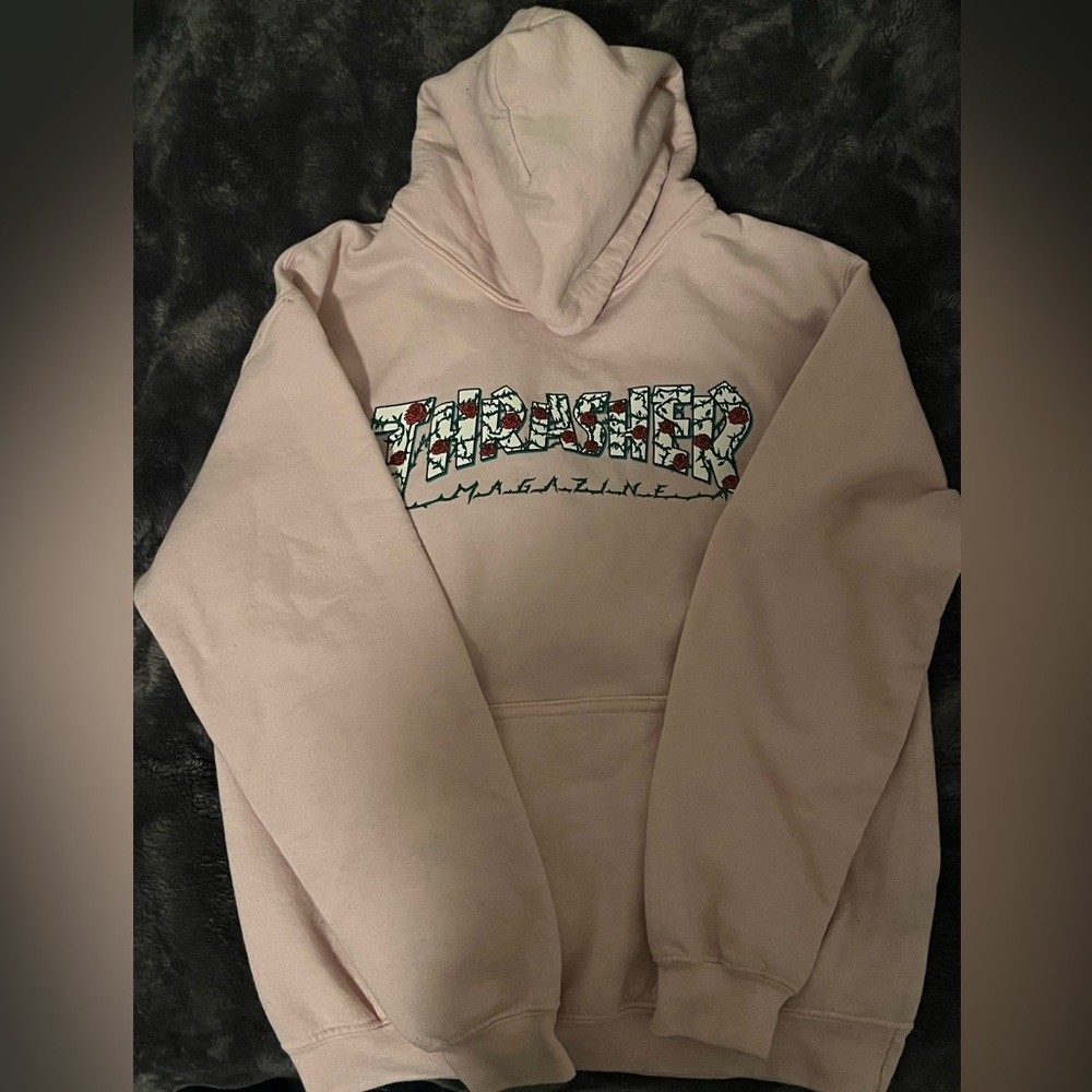 thrasher pink rosé hoodie